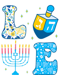 Love Cute Hanukkah Dreidel Menorah Chanukah Jewish Holiday T-Shirt