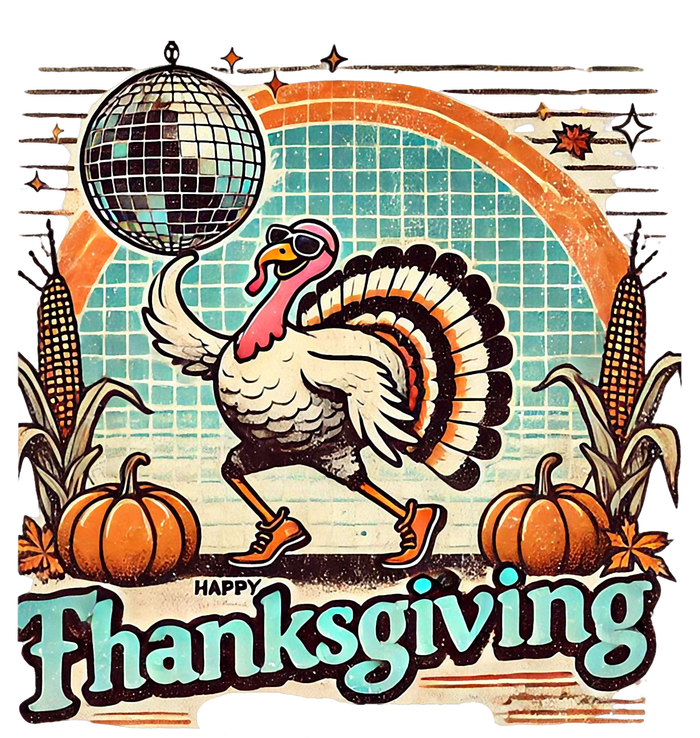 Thanksgiving Retro Disco Turkey Graphic Top Funky Turkey City Backpack