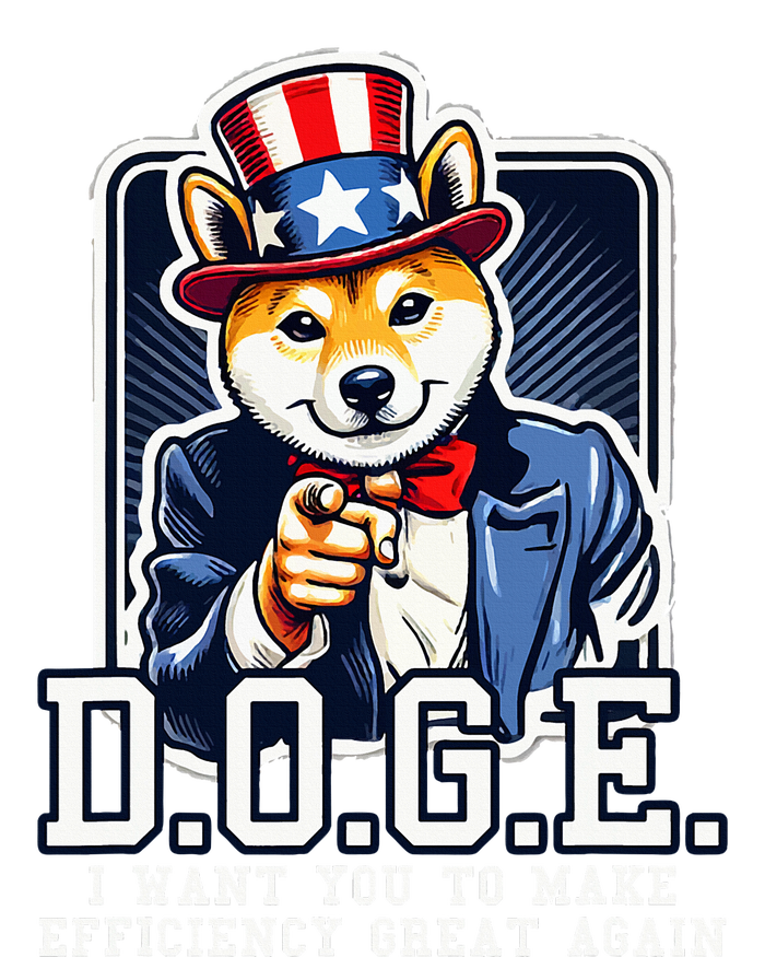 Department Of Government Efficiency Doge Uncle Sam Dog T-Shirt