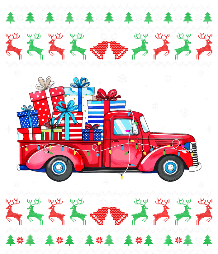 Christmas Red Truck With Gifts Ugly Sweater Holiday Sustainable Bucket Hat