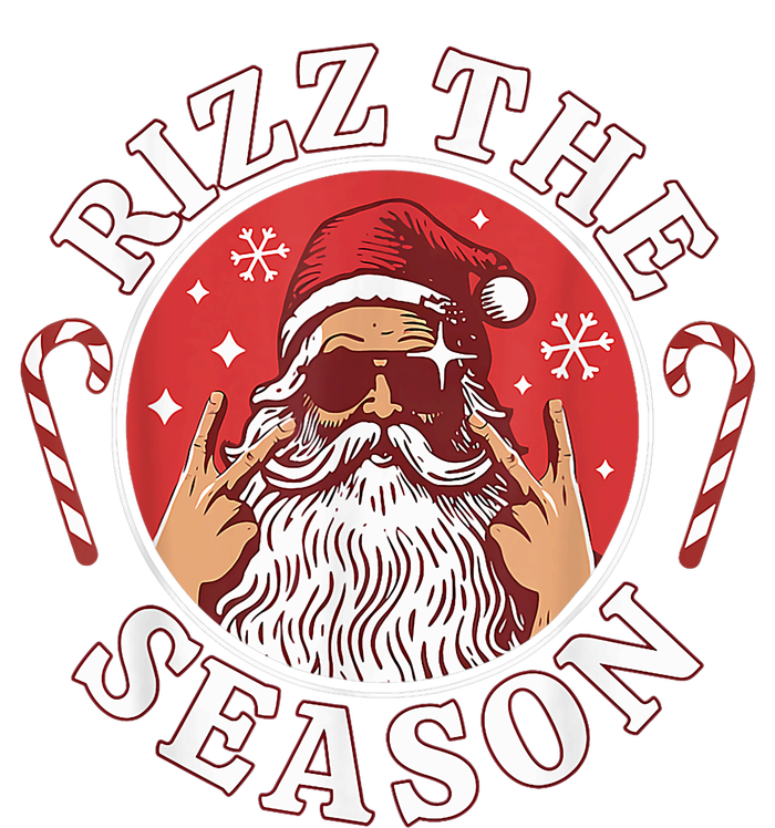 Punk Rock Retro Rizz The Season Funny Santa Clause Rizzler T-Shirt