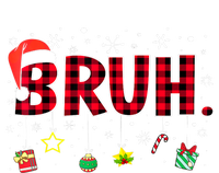 Bruh Funny Christmas Red Plaid Xmas Pajamas Gift Long Sleeve Pajama Set