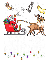 Women Xmas Cats For Everybody Christmas Lights Cat Funny Santa Gift T-Shirt