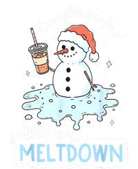 Christmas Santa Hat Snowman Everythings Fine Just Having Meltdown Winter Gift T-Shirt