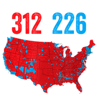 Funny Election 312 Vs 226 Cool Accurate Map Of 2024 Election Gift Premium T-Shirt