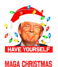 Christmas Lights Funny Santa Trump Have Yourself A Merry Maga Xmas Gift Long Sleeve Pajama Set