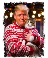 Christmas Sweater Funny Trump For Cat Lovers Xmas Pajamas Gift Sweatshirt