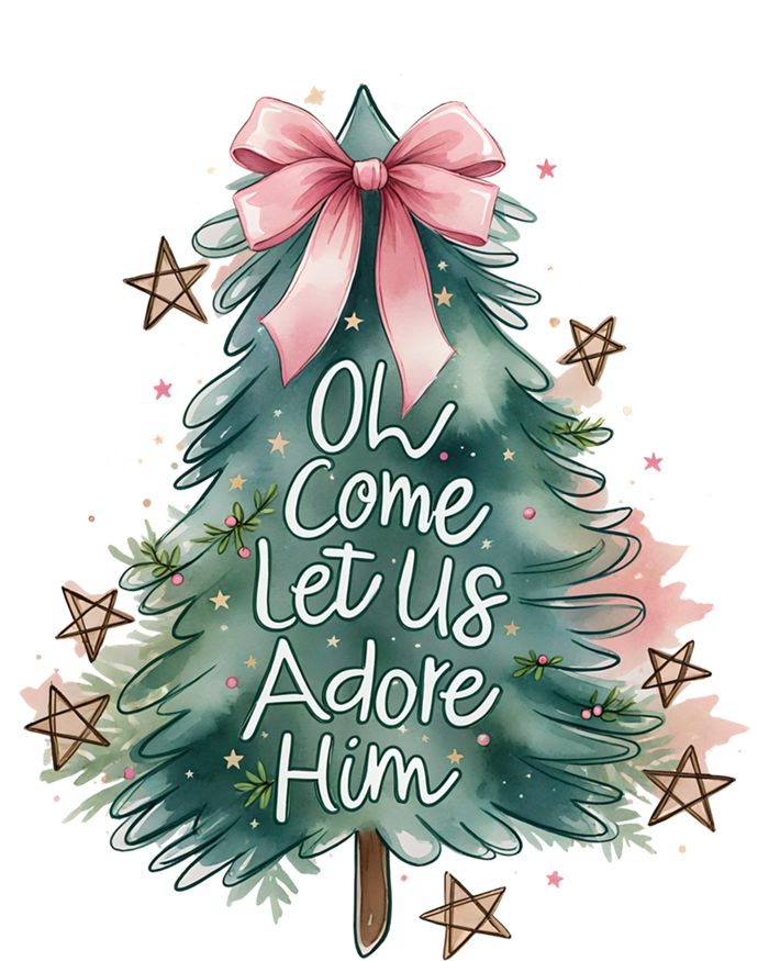 Coquette Christmas Tree Oh Come Let Us Adore Him Jesus Swea 16 in Basic Backpack