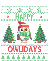 Happy Owlidays Funny Owl Ugly Christmas Gift High Crown Mesh Back Trucker Hat