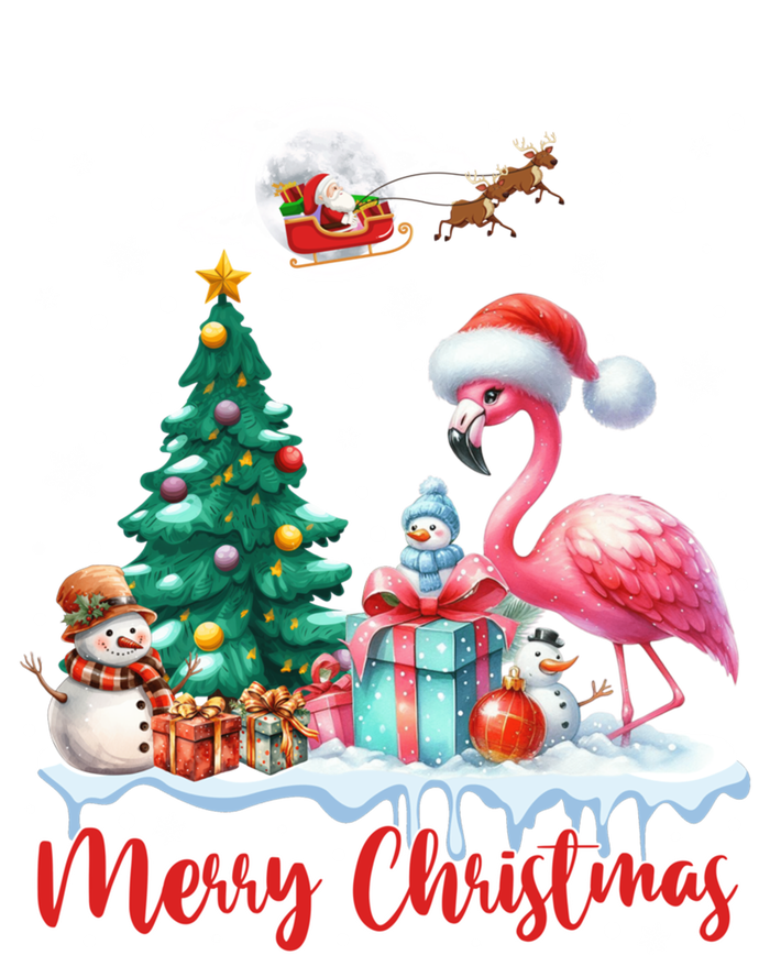 Merry Christmas Cute Flamingo Santa Hat Flamingo Lovers Xmas Swea Coaster