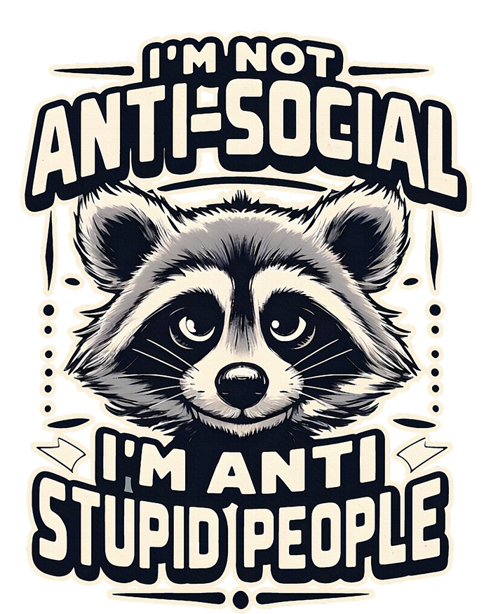 Funny Antisocial Raccoon Adult Humor Introvert Grommeted Golf Towel