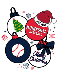 Merry Christmas Minnesota Baseball Est 1901 Garment-Dyed Heavyweight T-Shirt