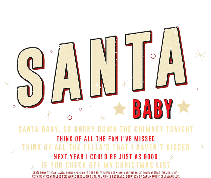 Santa Baby Christmas Song Lyrics Eartha Kitt Women's Fleece Hoodie