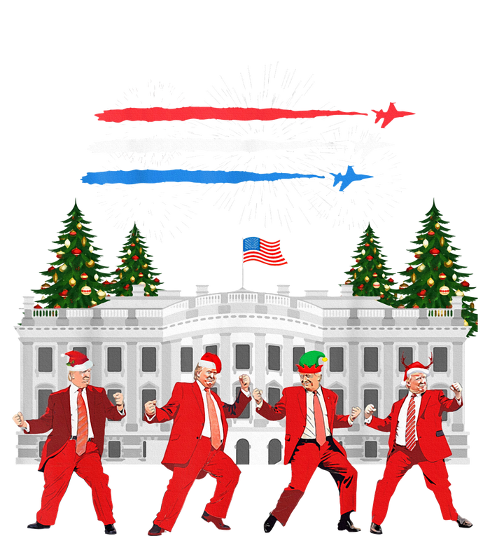 Trump Daddys Home White House Dance Make Xmas Great Again Full-Length Apron With Pockets