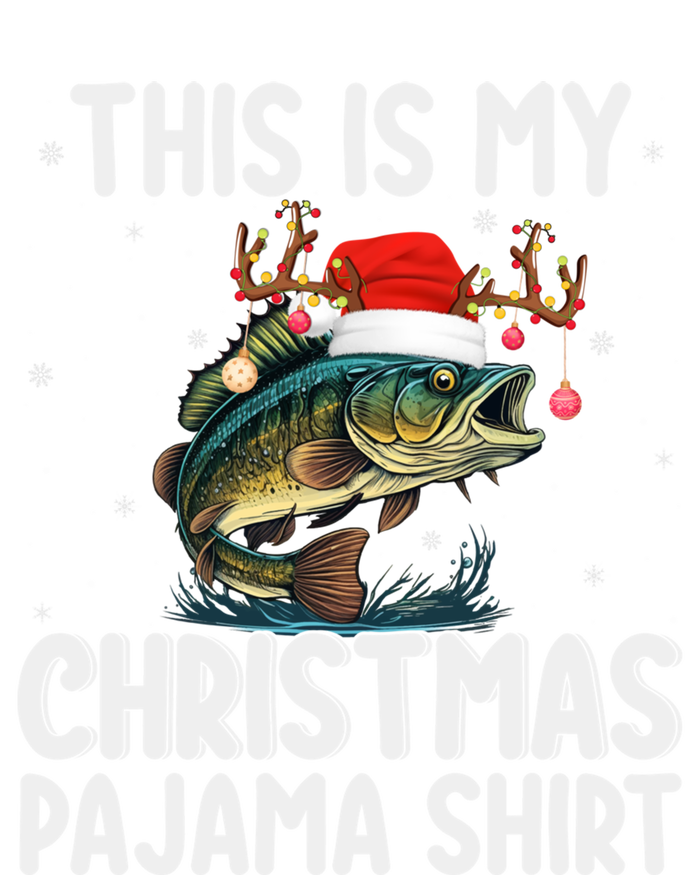 This Is My Christmas Pajama Santa Hat Bass Fish Fishing Xmas Swea Sustainable Knit Beanie