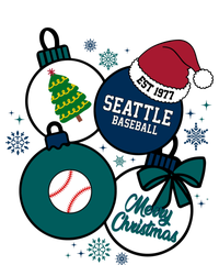 Merry Christmas Seattle Baseball Est 1977 Women's Long Sleeve Flannel Pajama Set 