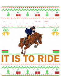 Oh What Fun It Is To Ride Horse Ugly Christmas Horse Rider Xmas Premium Hoodie