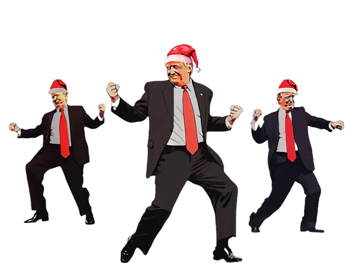 Funny Trump Dance Santa Claus Christmas Xmas Pajamas Holiday Kids Sweatshirt