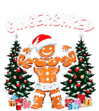 Gingershred Funny Gingerbread Man Gym Bodybuilding Christmas Women's Knotted Racerback Tank