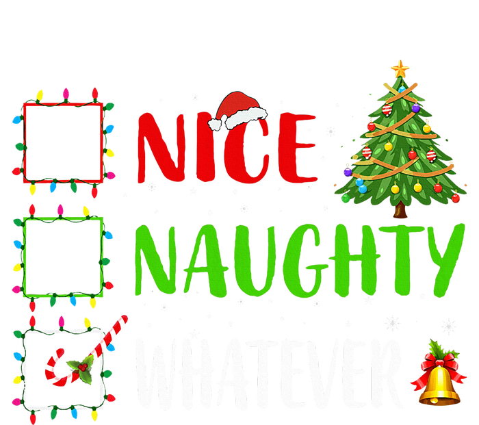 Nice Naughty Whatever Christmas List Holiday Xmas 2024 Yupoong Adult 5-Panel Trucker Hat