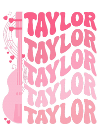 Girl Retro Taylor First Name Personalized Groovy 80S Zip Tote Bag