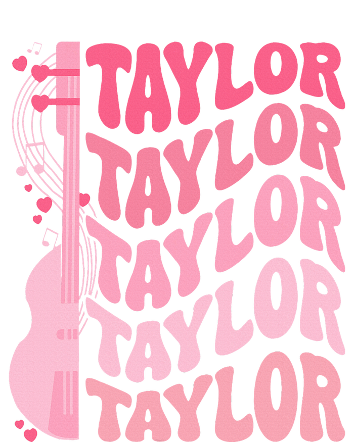 Girl Retro Taylor First Name Personalized Groovy 80S Zip Tote Bag