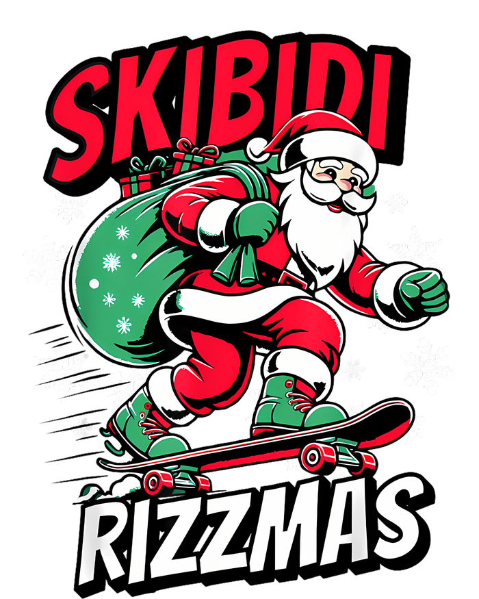 Santa Clause Skating Board Xmas T-Shirt