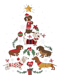 Dachshund Through The Snow Funny Dog Christmas Tree Cool Gift T-Shirt