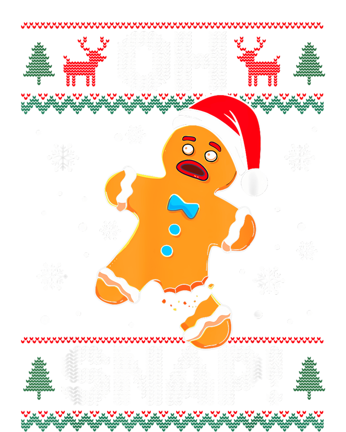 Oh Snap Gingerbread Man Cookie Christmas Funny Ugly Sweater Women's Strappy Tank