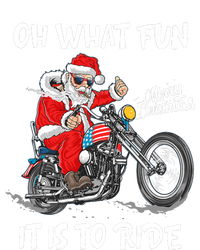 Biker Santa Motorcycle Fan Merry Christmas Xmas Holidays Women's V-Neck T-Shirt