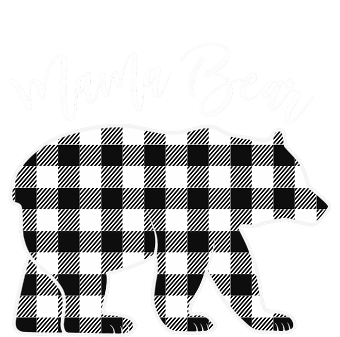 Black And White Buffalo Plaid Mama Bear Christmas Pajama T-Shirt