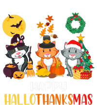 Cat Halloween Christmas Happy Hallothanksmas Thanksgiving T-Shirt