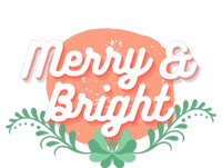 Christmas Graphic Merry And Bright Text Holiday T-Shirt