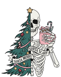 Christmas Horror Skeleton Sorta Merry Scary Dark Humor Cooling Performance Crew T-Shirt