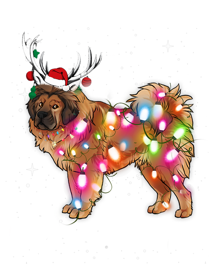 Christmas Lights Tibetan Mastiff Dog Performance Fleece Hoodie