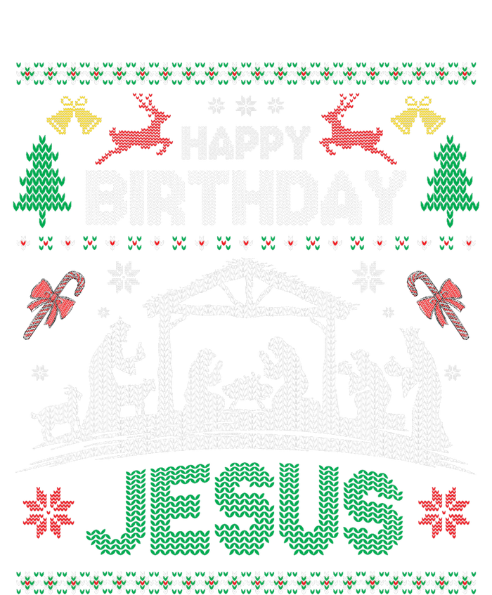 Christmas Outfit Happy Birthday Jesus Holiday Ugly Women's Racerback Tank