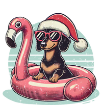 Funny Christmas In July Dachshund Dog Santa Flamingo Floatie Funny Gift Kids Sweatshirt