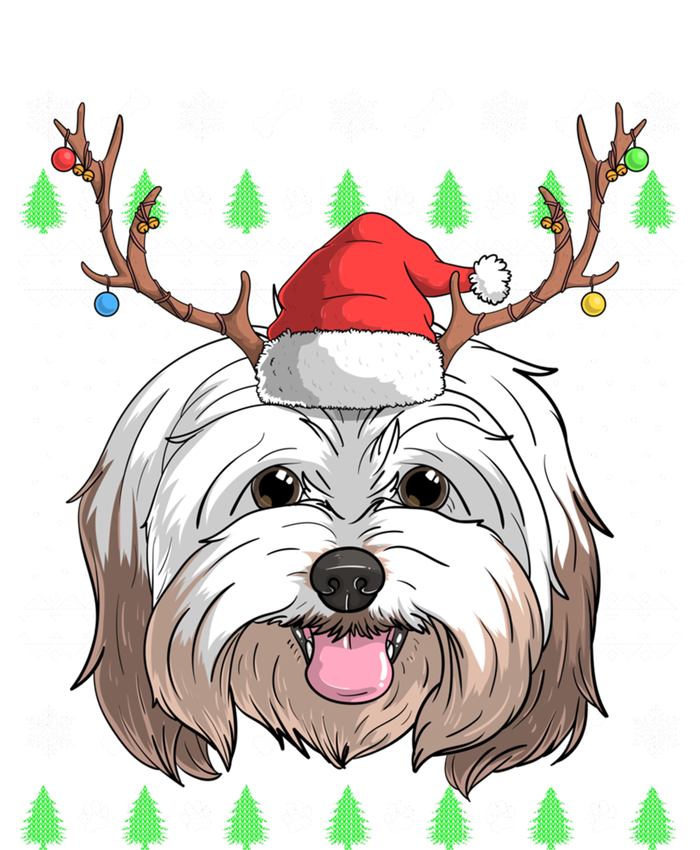 Havanese Dog Santa Claus Hat Ugly Christmas Xmas Reindeer Gift Ladies Essential Tank