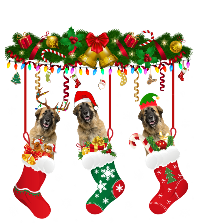 Leonberger In Sock Xmas Reindeer Santa Elf Dog Cool Gift Infant Baby Jersey Bodysuit