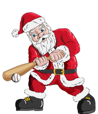 Christmas Santa Claus With Baseball Bat Baseball T-Shirt