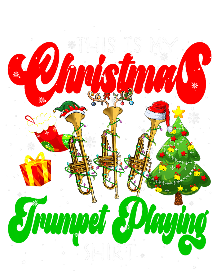 Christmas Trumpet Play Three Santa Elf Trumpets Long Sleeve Shirt