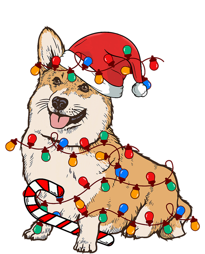 Corgi Santa Christmas Lights Xmas Dog Lover Merry Corgmas T-Shirt