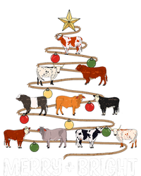 Cow Christmas Tree Western Merry And Bright Family Pajama T-Shirt