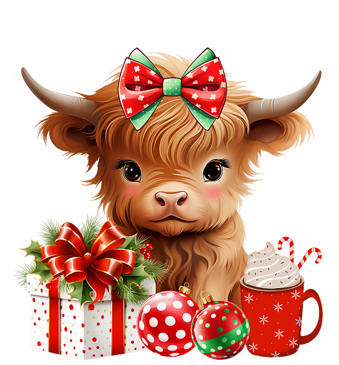 Cute Baby Highland Cow Merry Christmas Farmer Cow Xmas T-Shirt