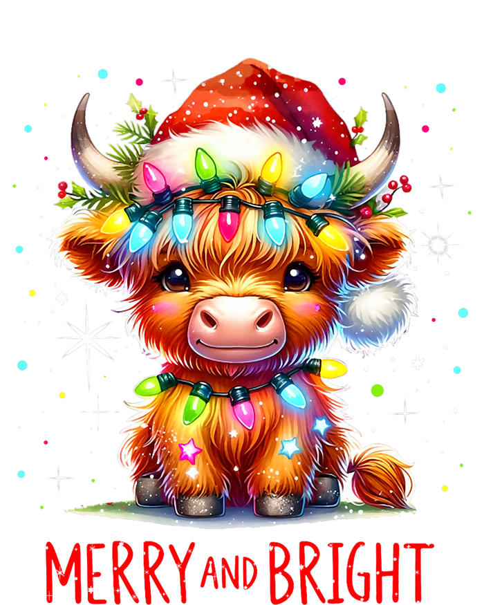 Cute Highland Baby Cow Christmas Lights Merry & Bright Xmas Legacy Cool Fit Booney Bucket Hat