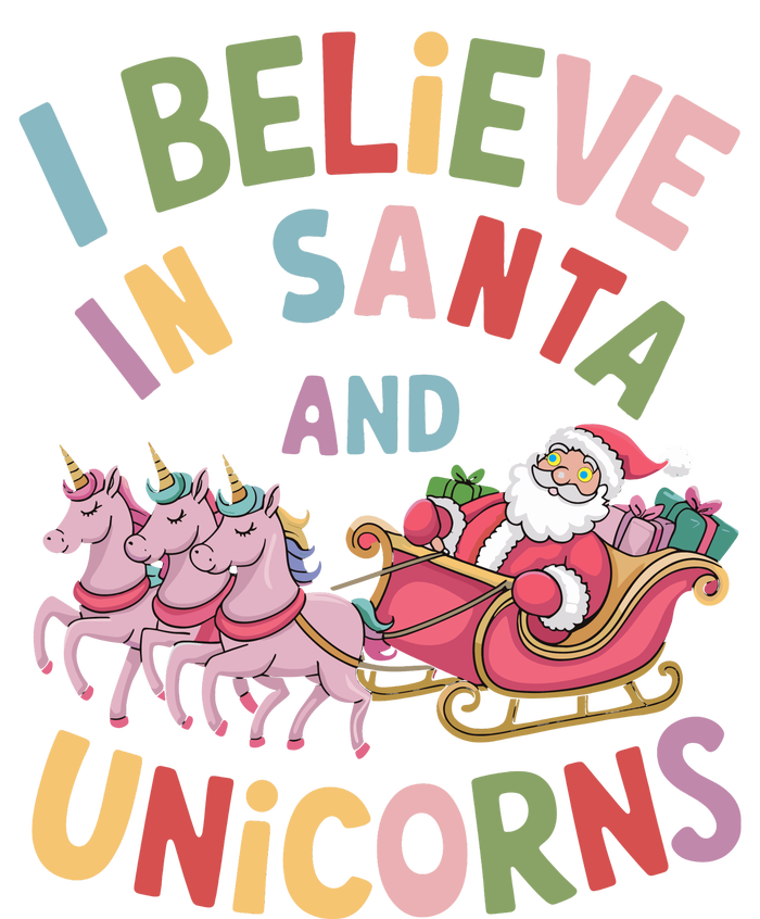 I Believe In Santa And Unicorns Youth Performance Sprint T-Shirt