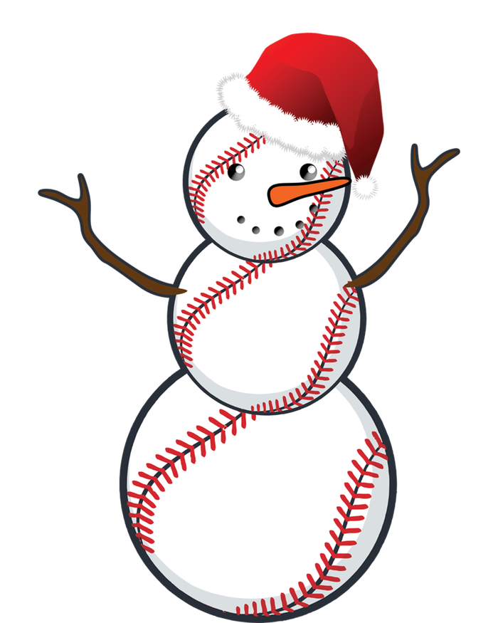 Christmas Baseball Snowman T-Shirt