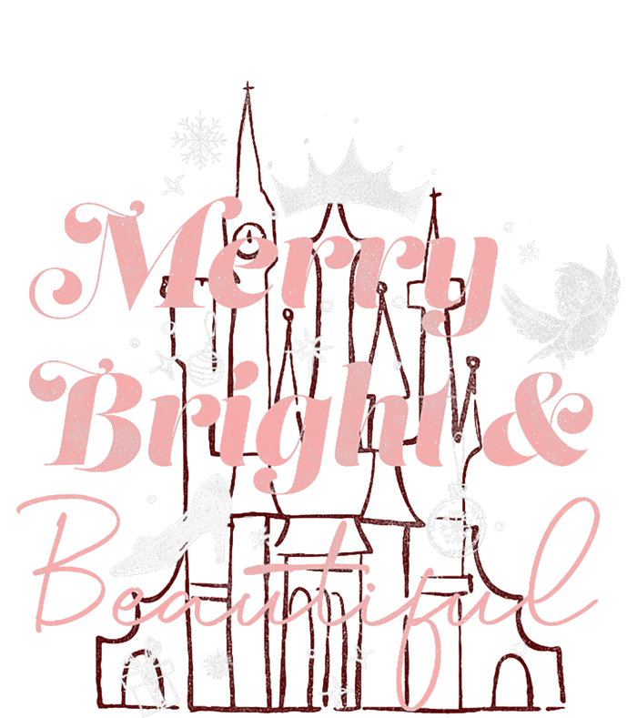 Princesses Christmas Merry Bright & Beautiful Grommeted Golf Towel