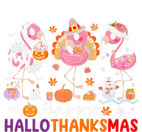 Flamingo Halloween Merry Christmas Happy Hallothanksmas T-Shirt