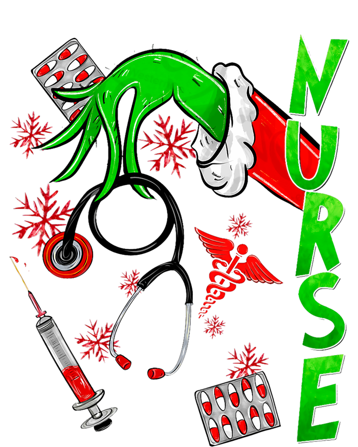 Funny Nurse Merry Christmas Stethoscope Nurses Xmas Pajamas Ladies PosiCharge Competitor Racerback Tank